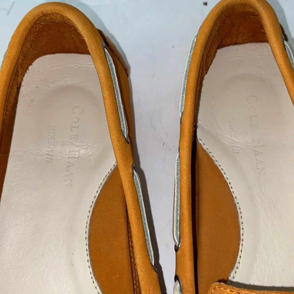 Cole Haan +Nike Air Collaboration Orange Suede Driving Loafer